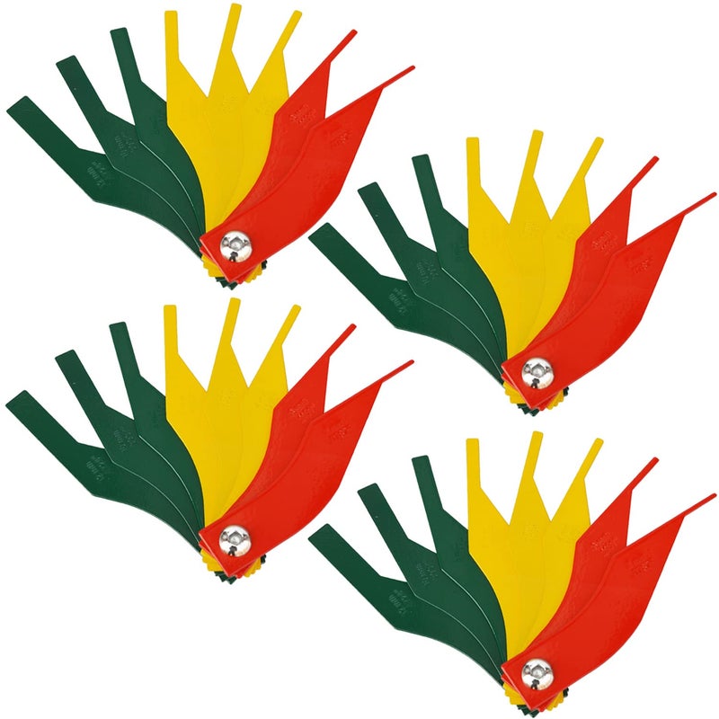 Hedume 4 Pack Brake Lining Thickness Gauge, 8-in-1 Car Automotive Brake Pad Measure Ruler Tool Feeler Lining Thickness Gauge - Image 1